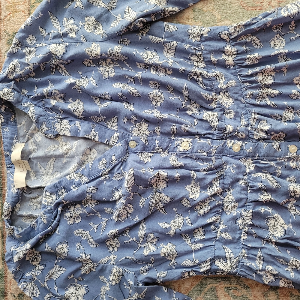 LOFT Blue Midi Dress